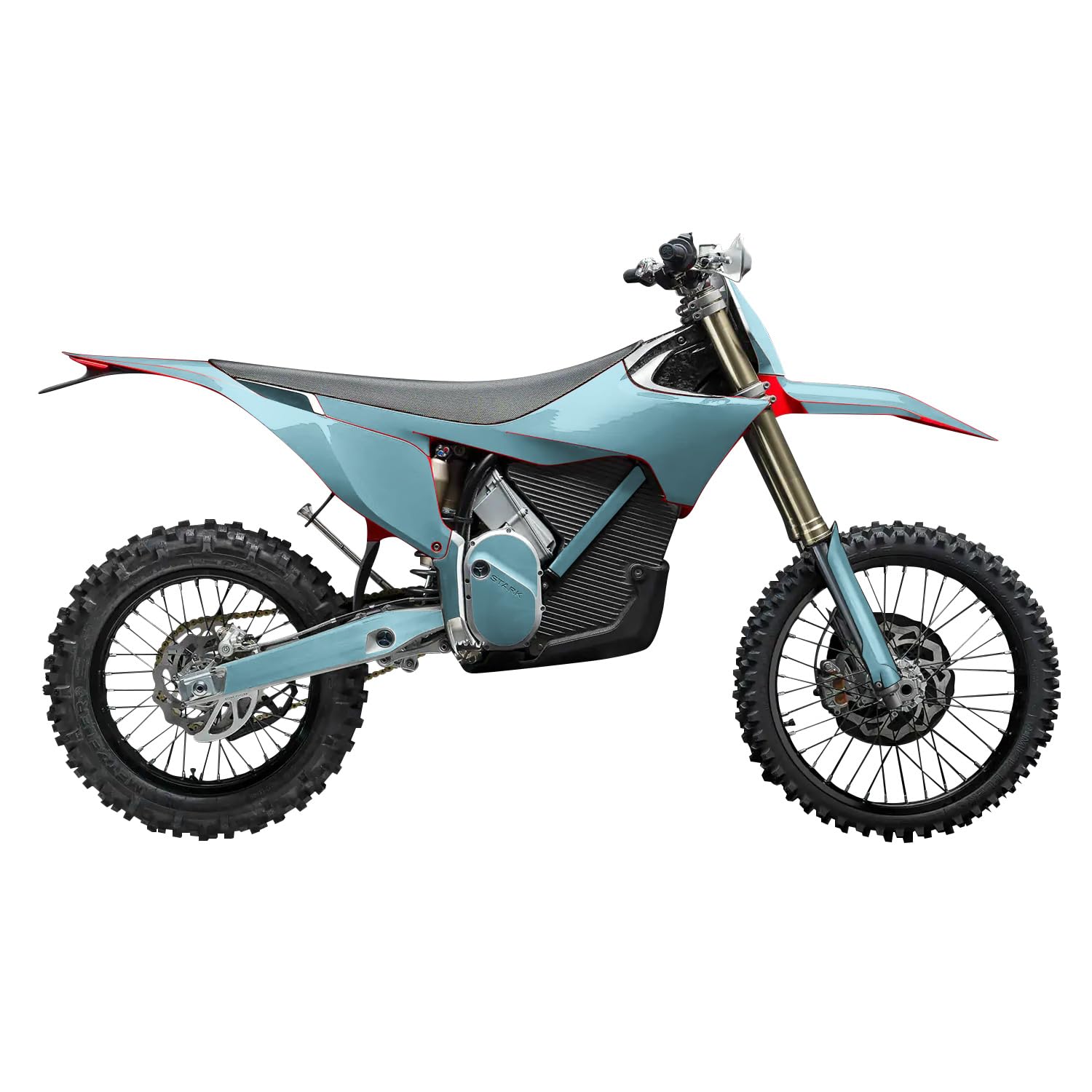 Stark Varg MX 2023-2025 Graphics Kit Wrap - Solid Baby Blue - Varg MX Skin - Premium 3M Vinyl Protective Wrap Decal Cover - Easy to Apply | Crafted in The USA by MightySkins