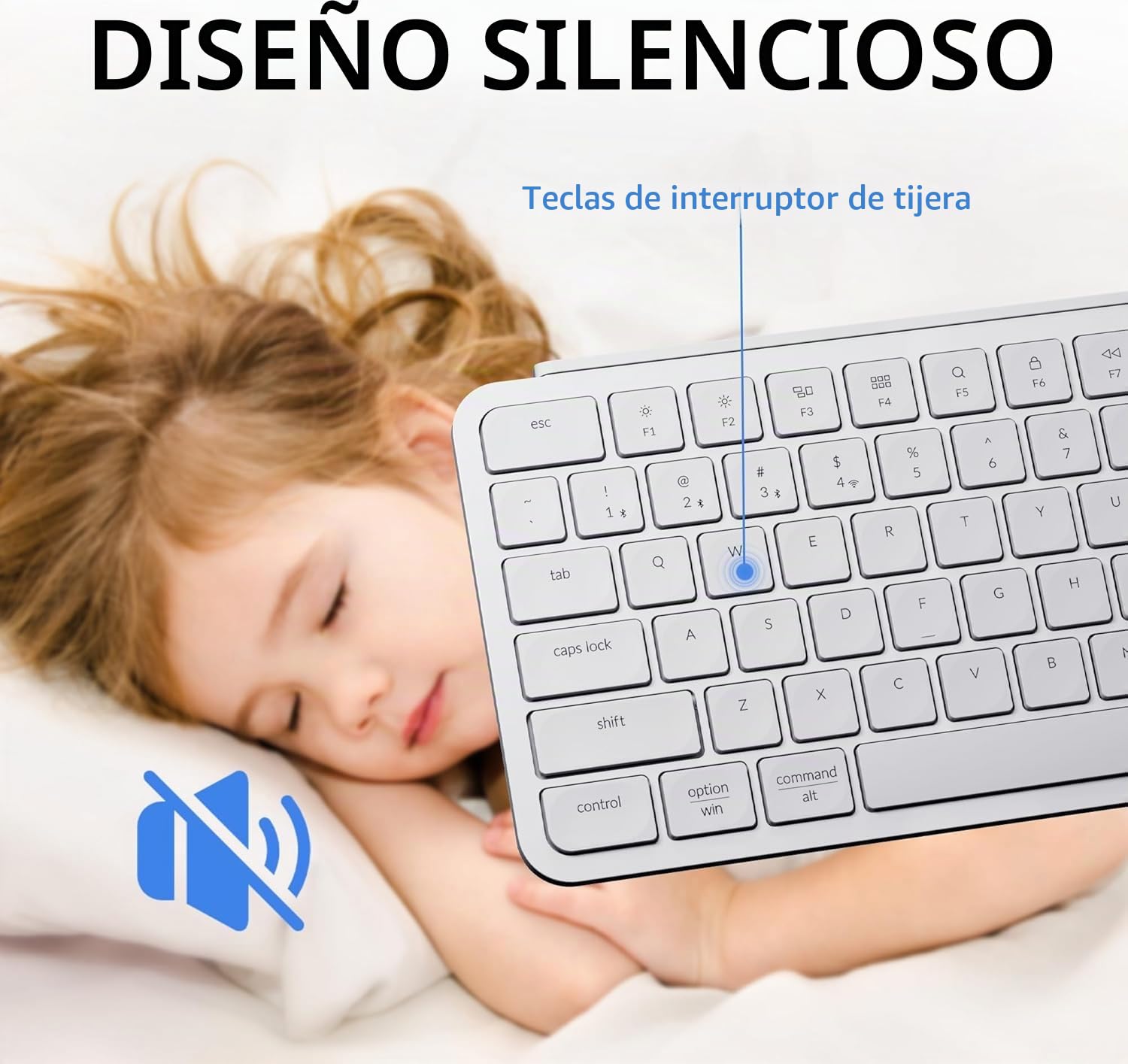 Keychron B1 Pro Teclado inalámbrico Ultrafino con personalización ZMK, 3 Modos Bluetooth/2,4 GHz/Cable 425 g Ligero con una batería de Larga duración de 1.200 Horas para Mac/Windows-Blanco Marfil