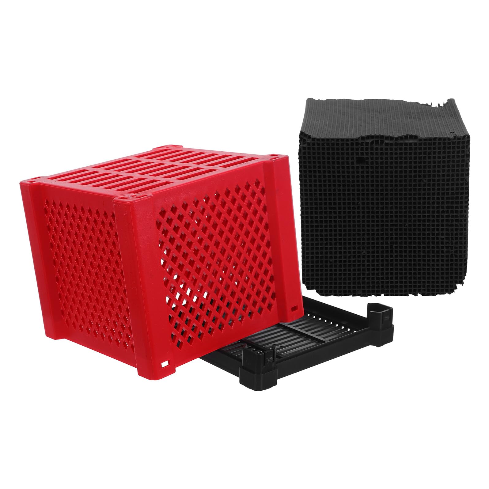 Cube purificateur d'eau pour aquarium Mikikit avec bloc filtrant charbon actif amovible