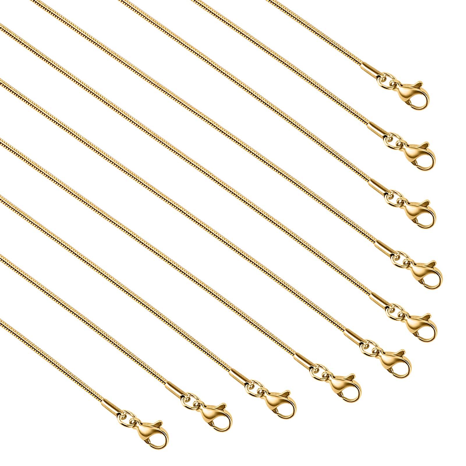 Chaîne serpent plaquée or en acier inoxydable de haute qualité pour bijoux féminins