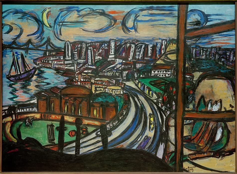 Tableau San Francisco de Max Beckmann vintage impression art mural 60x90cm