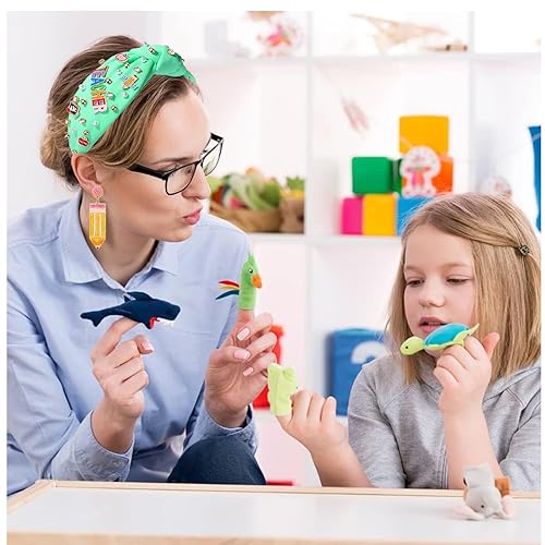 Vista 28 de Diadema para profesora, diadema anudada con perlas de cristal para mujer, lindo libro, para enseñar, adornado con nudo superior, regalos