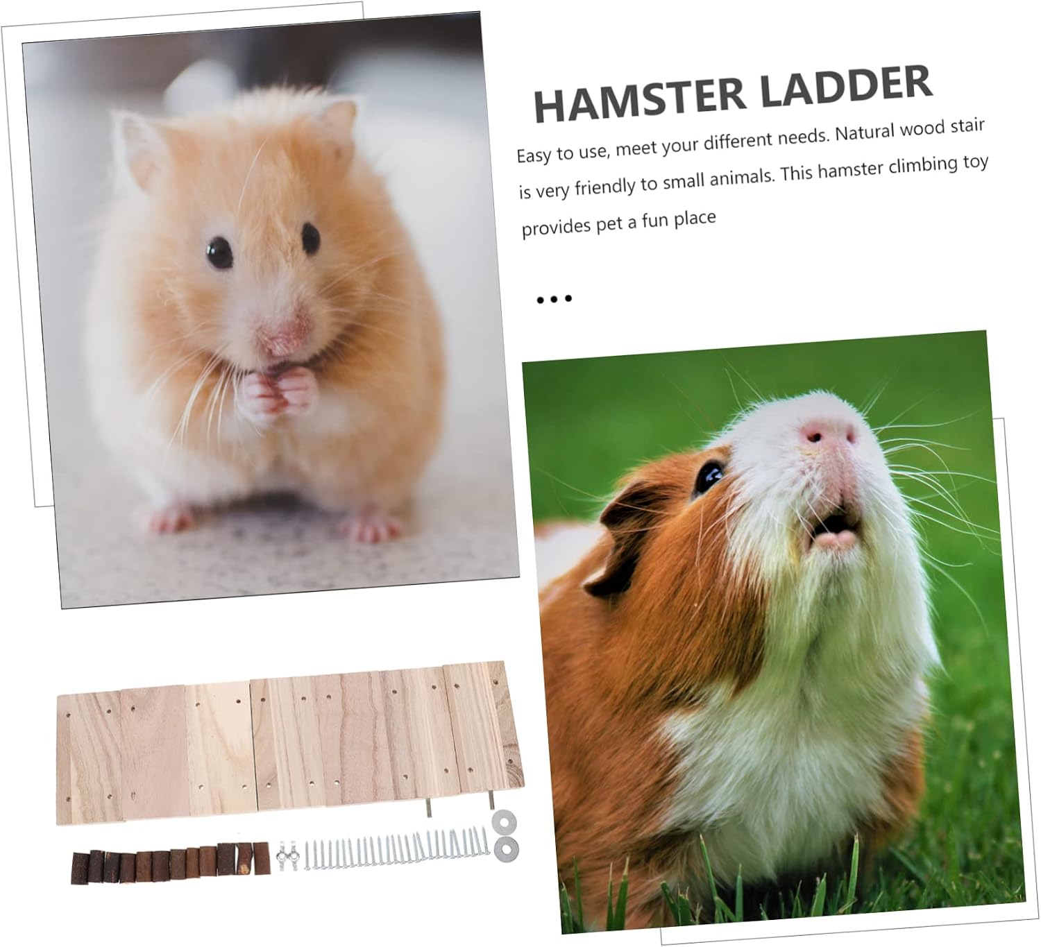 Hamster Ladder Climbing Toy for Pets Chewable Stairs for Hamsters Chinchillas Other Animals Interactive Plaything for Cage Enrichment