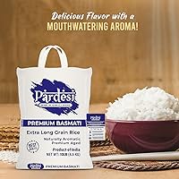 Vista 5 de Arroz Basmati de grano extra largo premium 4LB - Sabor aromático - Embalaje de cinta transportadora