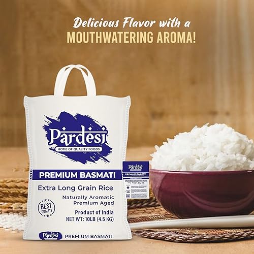 Miniatura 5 de Arroz Basmati de grano extra largo premium 4LB - Sabor aromático - Embalaje de cinta transportadora