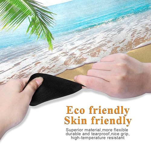 Miniatura 2 de ALAZA Esterilla de yoga antideslizante con estrellas de mar y conchas marinas en la arena en la playa, esterilla de ejercicio para yoga, pilates y