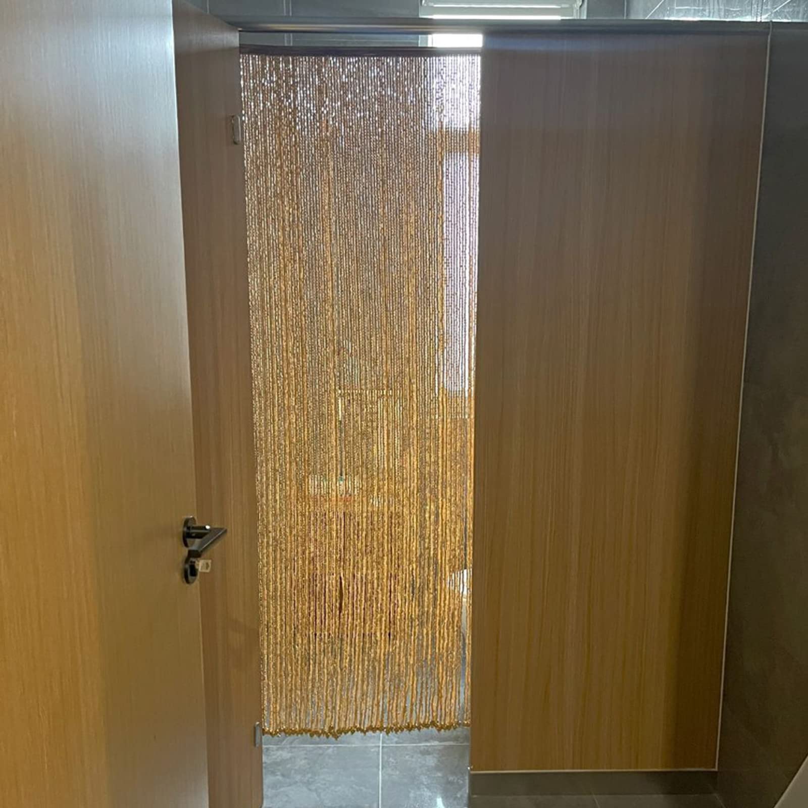 Naturalna bambusowa zasłona z koralikami, do drzwi, przegrody pokoju, moskitiera, do drzwi, z wiszącymi koralikami, możliwość personalizacji, 80 pasemek (80 x 220 cm)