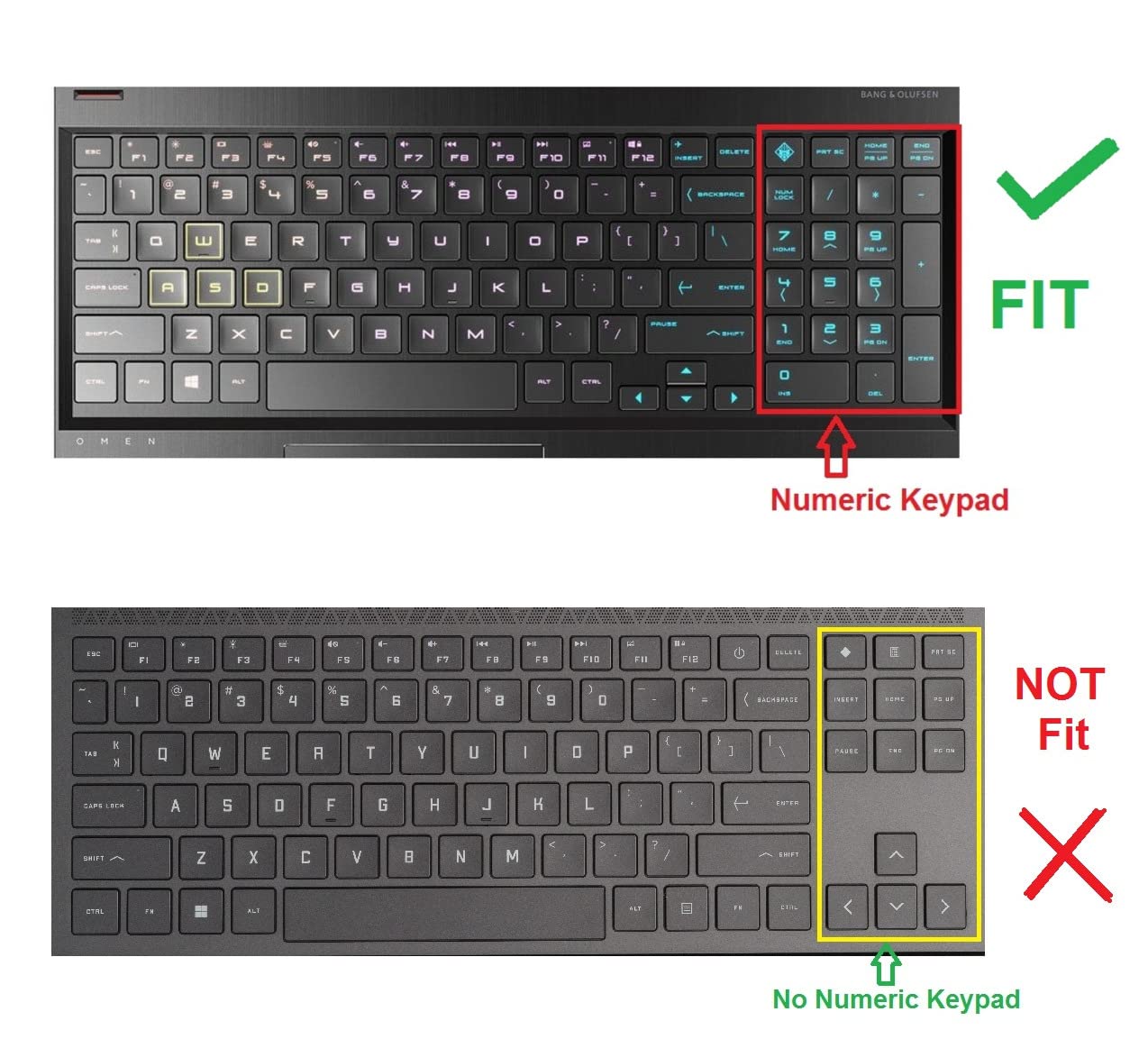 RAYA Keyboard Skin Cover for HP OMEN 15 & HP OMEN 16 Gaming Laptops (Black) — Amazon image 2
