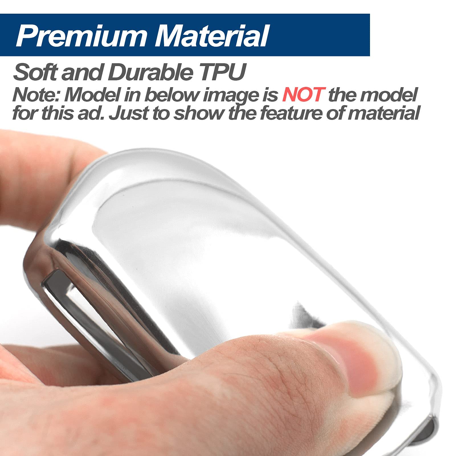 Silicone Key Fob Cover For Chevy GMC Trucks - Black Protective Case With Keychain