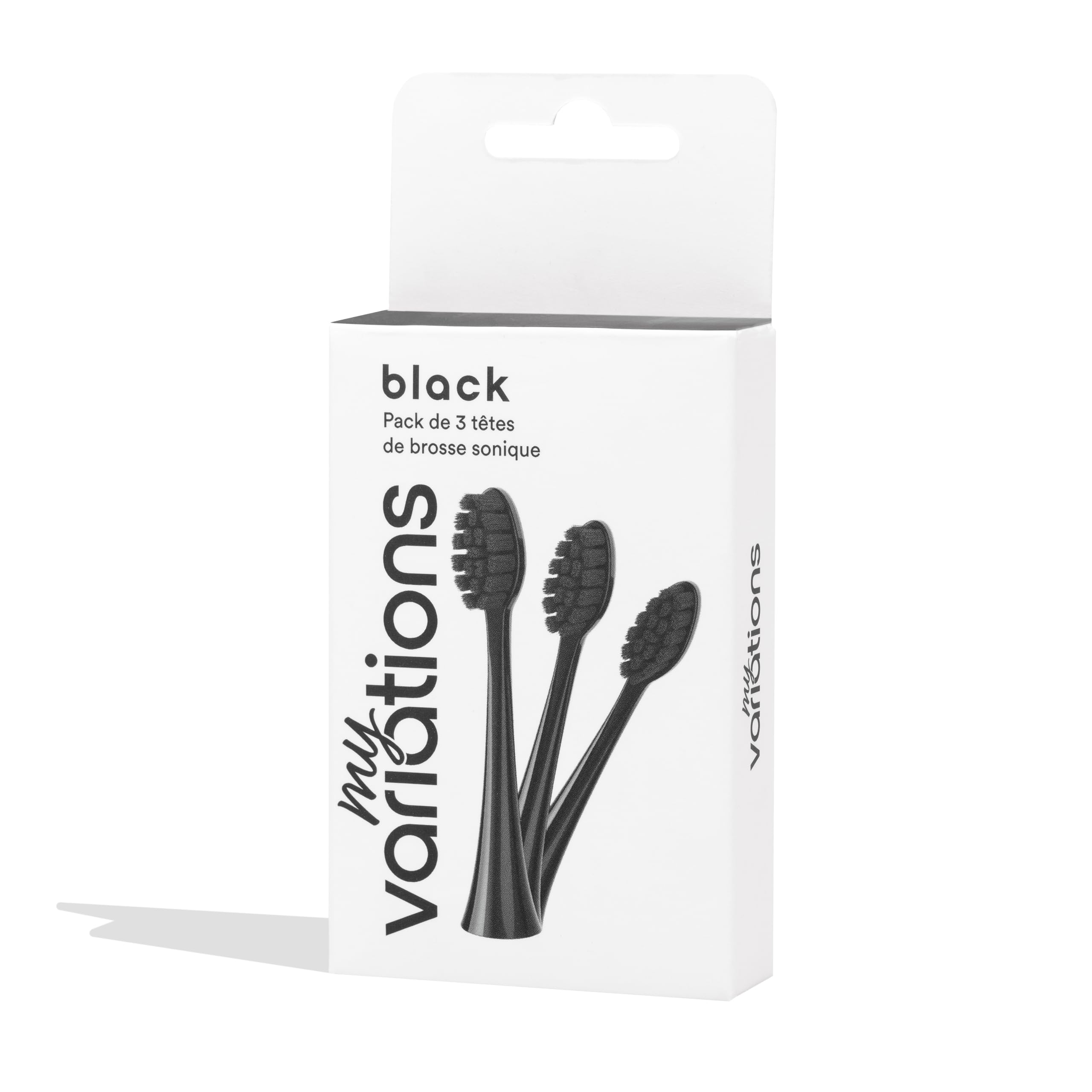 My Variations ® - Pack 3 Têtes de Brosse à Dents Sonique My Variations - Noir