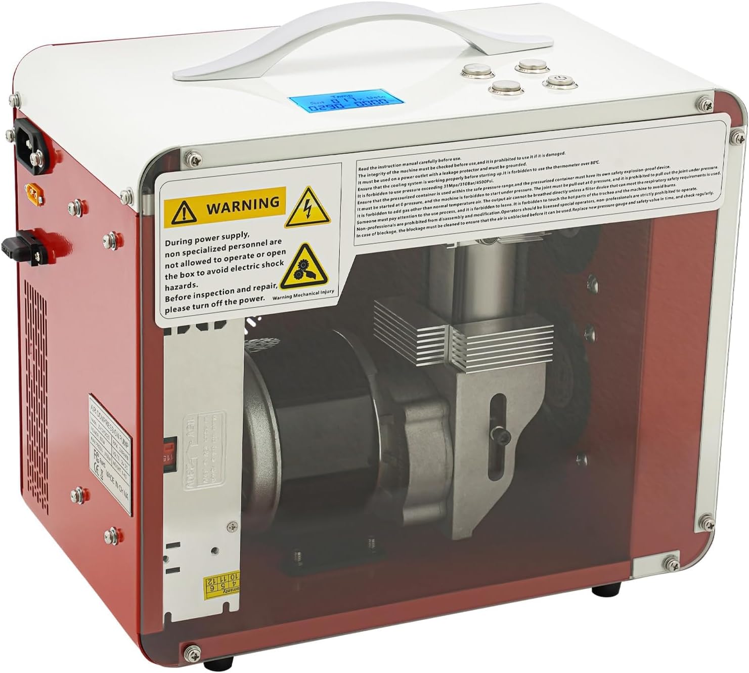 Portable Air Compressor with LCD Display and Automatic Pressure Control for Vehicle Tires and Inflatables