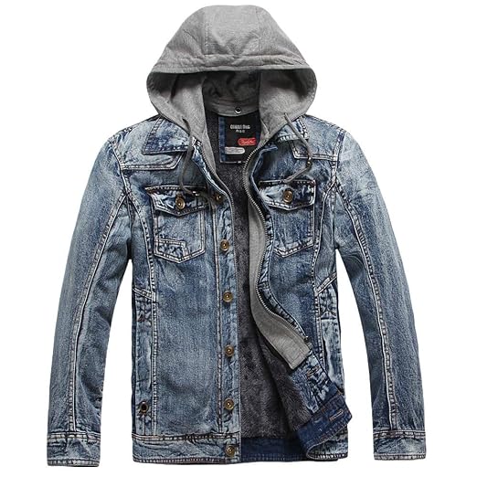 Denim Hooded Jacket Slim Fit 