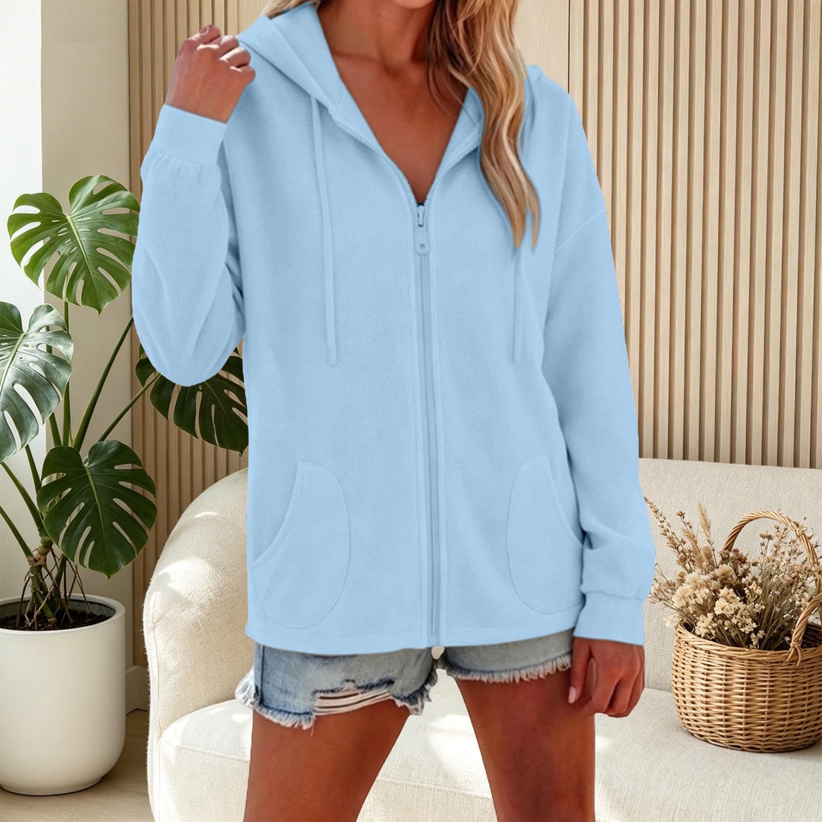 Felpe con Cappuccio e Zip da Donna con Tasche Autunno/Inverno 2026, Casual, a Maniche Lunghe, Cappuccio, Ideali per la Pista da Corsa Viaggi. Maglietta Felpata