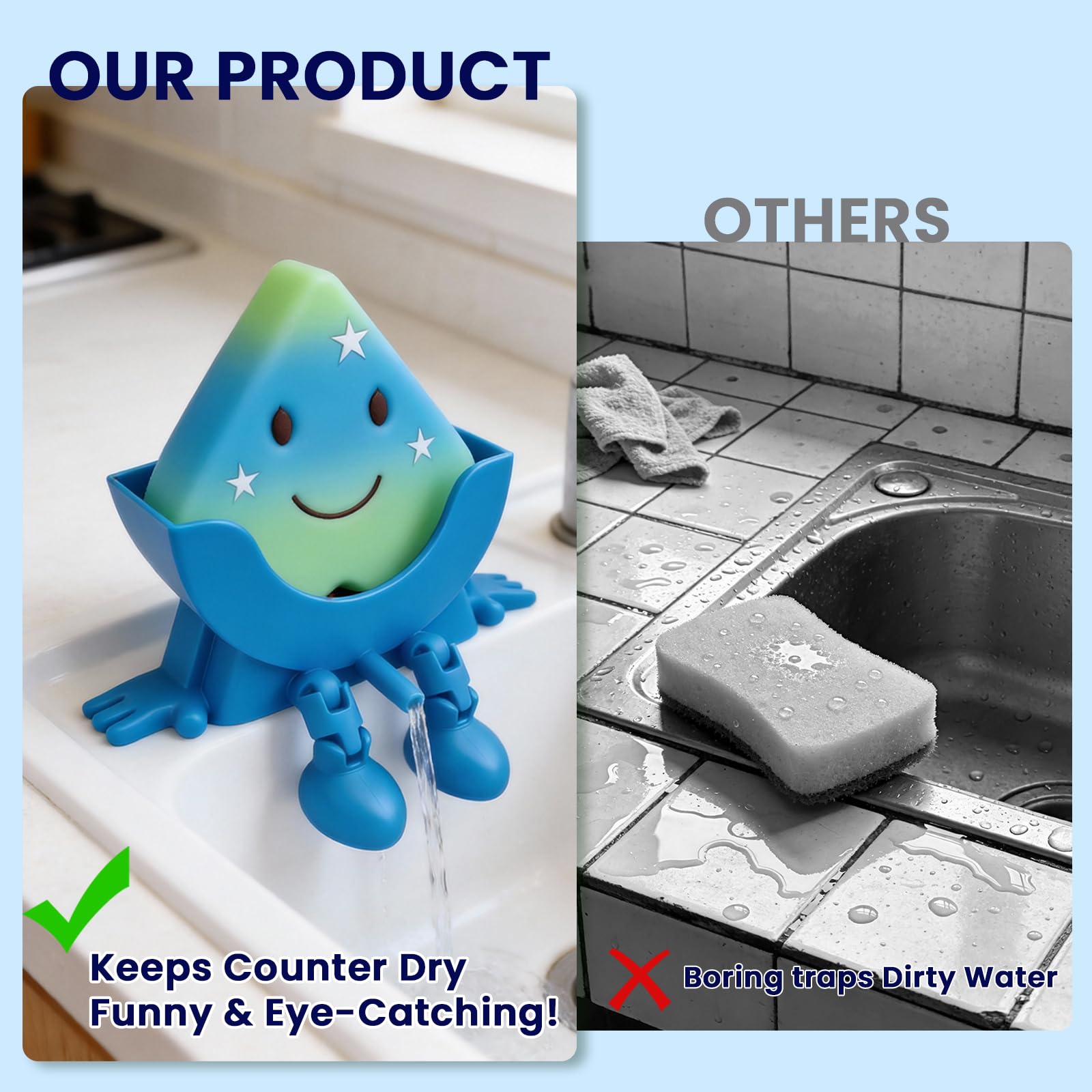Cute Cartoon Sponge Holder - Brighten Your Sink! -7 Cute Cartoon Sponge Holder - Brighten Your Sink! -7