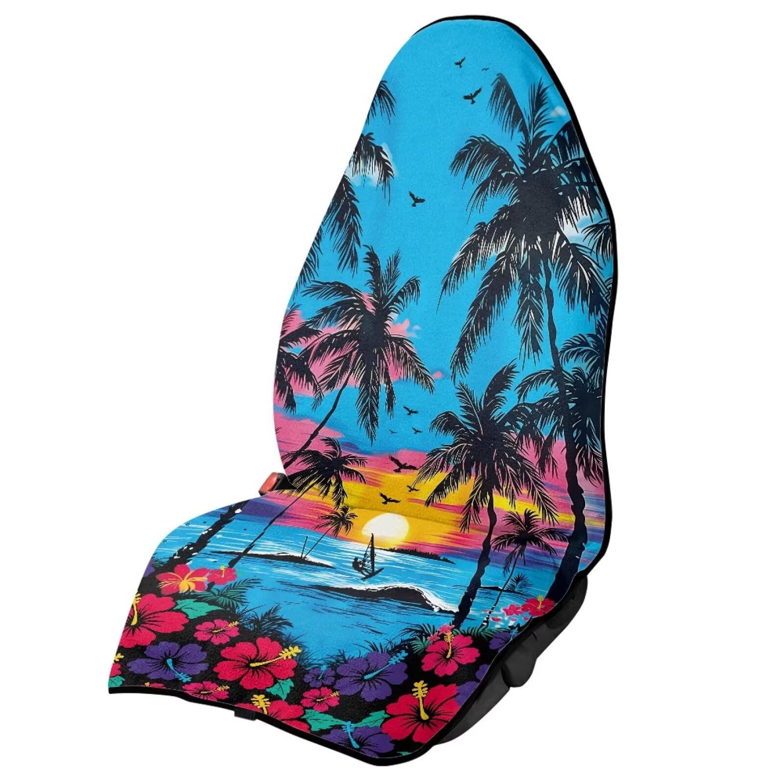 Beach Turtle Car Seat Towel Cover Front Seats Only Water Sweat Car Seat Protector After Gym Workout Beach and Swimming Universal Fit Most Cars Women Men