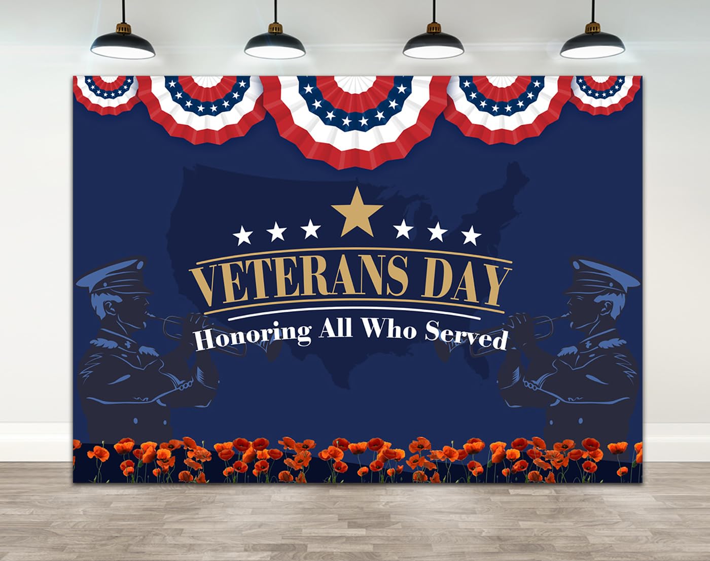 Ticuenicoa 7×5ft Veterans Day Backdrop Thank You for Your Service Banner Thank You Veterans Supplies America Patriotic Party Decorations Honoring All Who Served Indoor Outdoor Photo Booth Props