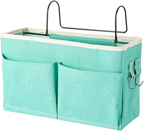 Miniatura 13 de Surblue Bolsa de almacenamiento para mesita de noche, organizador colgante para litera, camas de hospital, dormitorios, rieles de cama, campamento