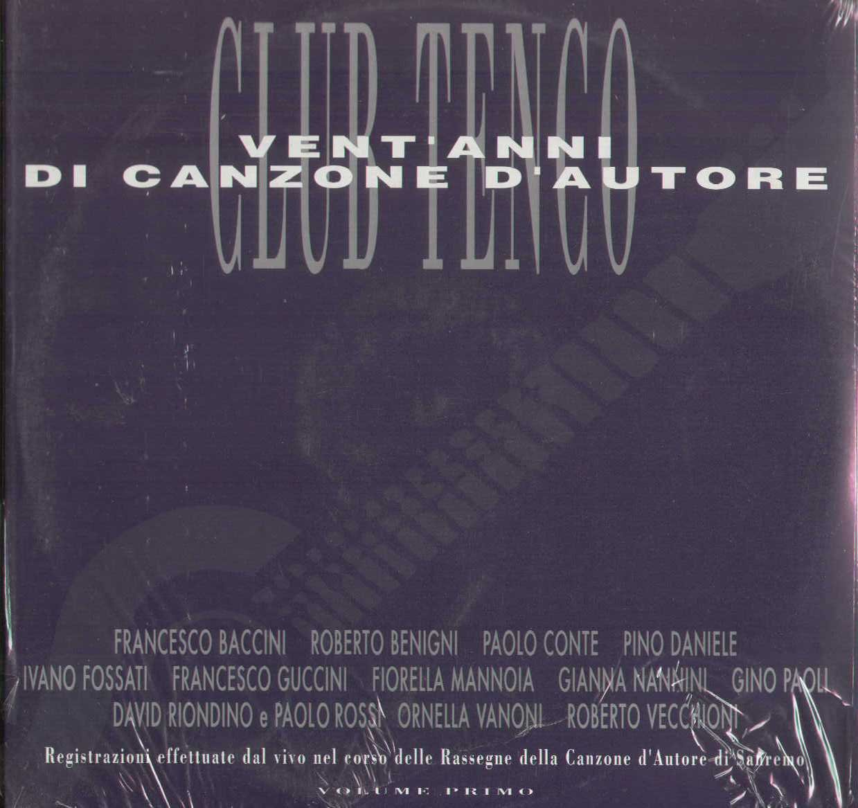 DCT2991010011 LP Club Tenco Vent'Anni Di Canzone D'Autore Volume 1 VINYL
