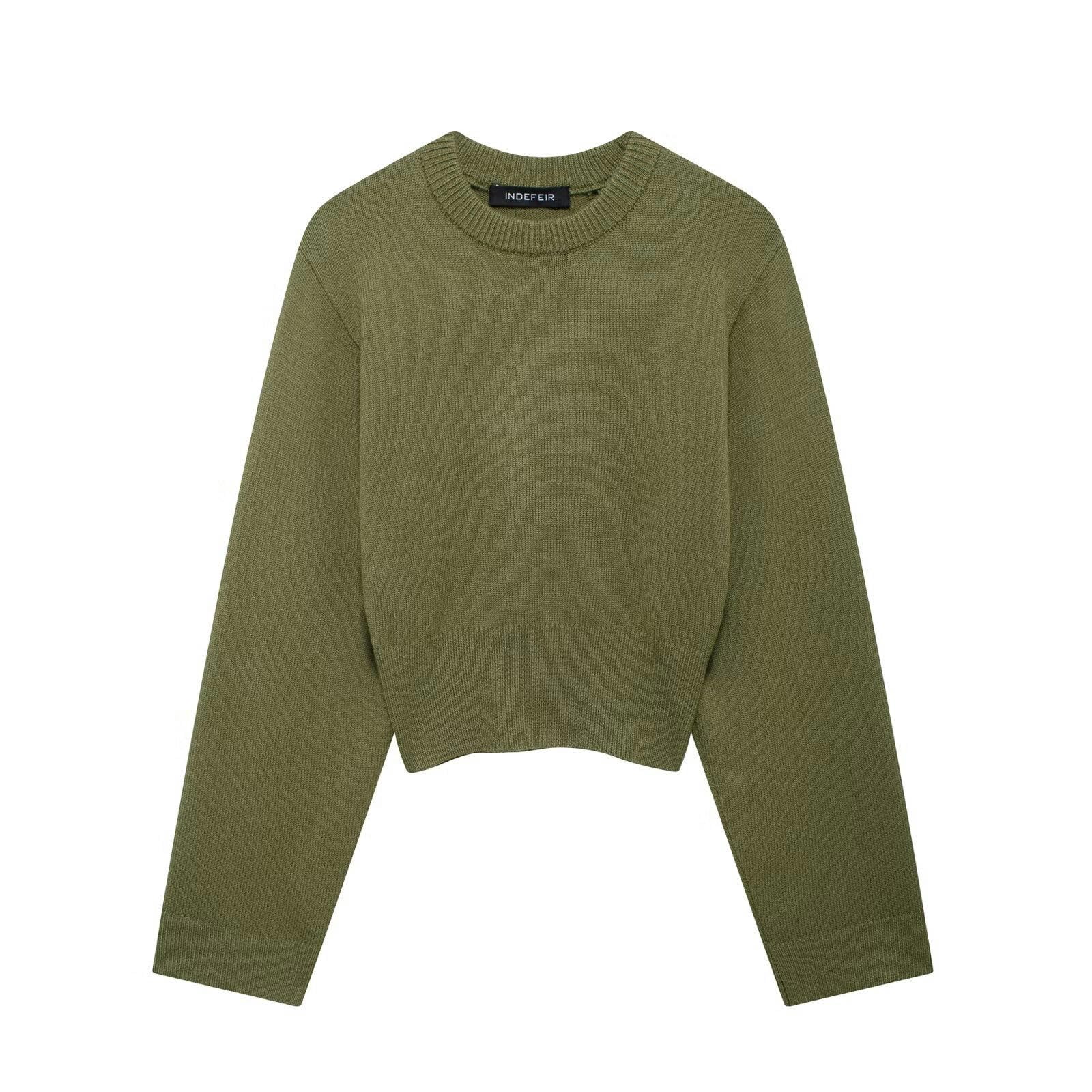 Maglione Donna Stile di Abbigliamento da Donna Moda Semplice E Versatile A Manica Larga Cardigan-Blu-s