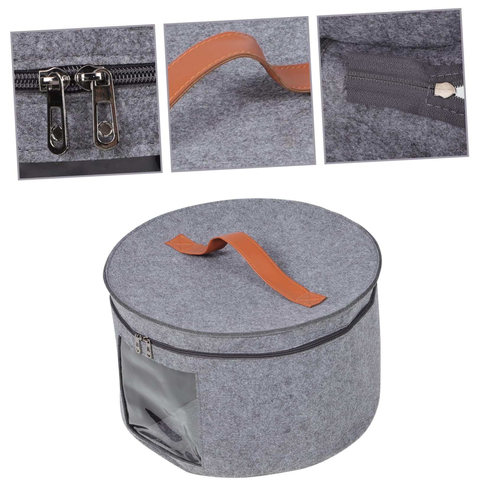 LABRIMP Scatola Rotonda Per Cappelli Organizer Contenitore Per Cappelli Scatola Portaoggetti in Tessuto Non Tessuto e Pvc Da Donna e Uomo