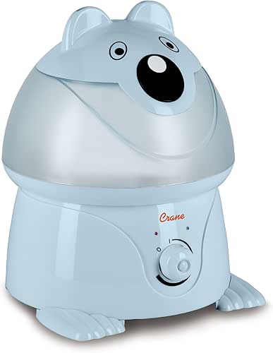Crane Adorable Ultrasonic Cool Mist Humidifier Nursery Blue, 1 Gallon