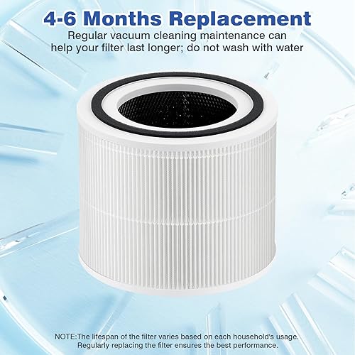 Miniatura 8 de DAYETTE AP301 AP302 Reemplazo H14 HEPA filtro purificador de aire, diseñado para filtro original, carbón activado