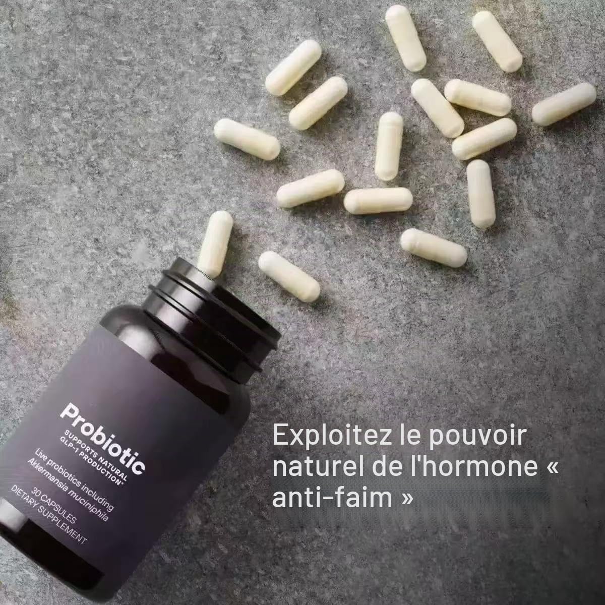 Probiotique avec fibre prébiotique pour la perte de poids – Soutient naturellement la production de GLP-1 et réduit l'appétit, libération retardée, pour hommes et femmes