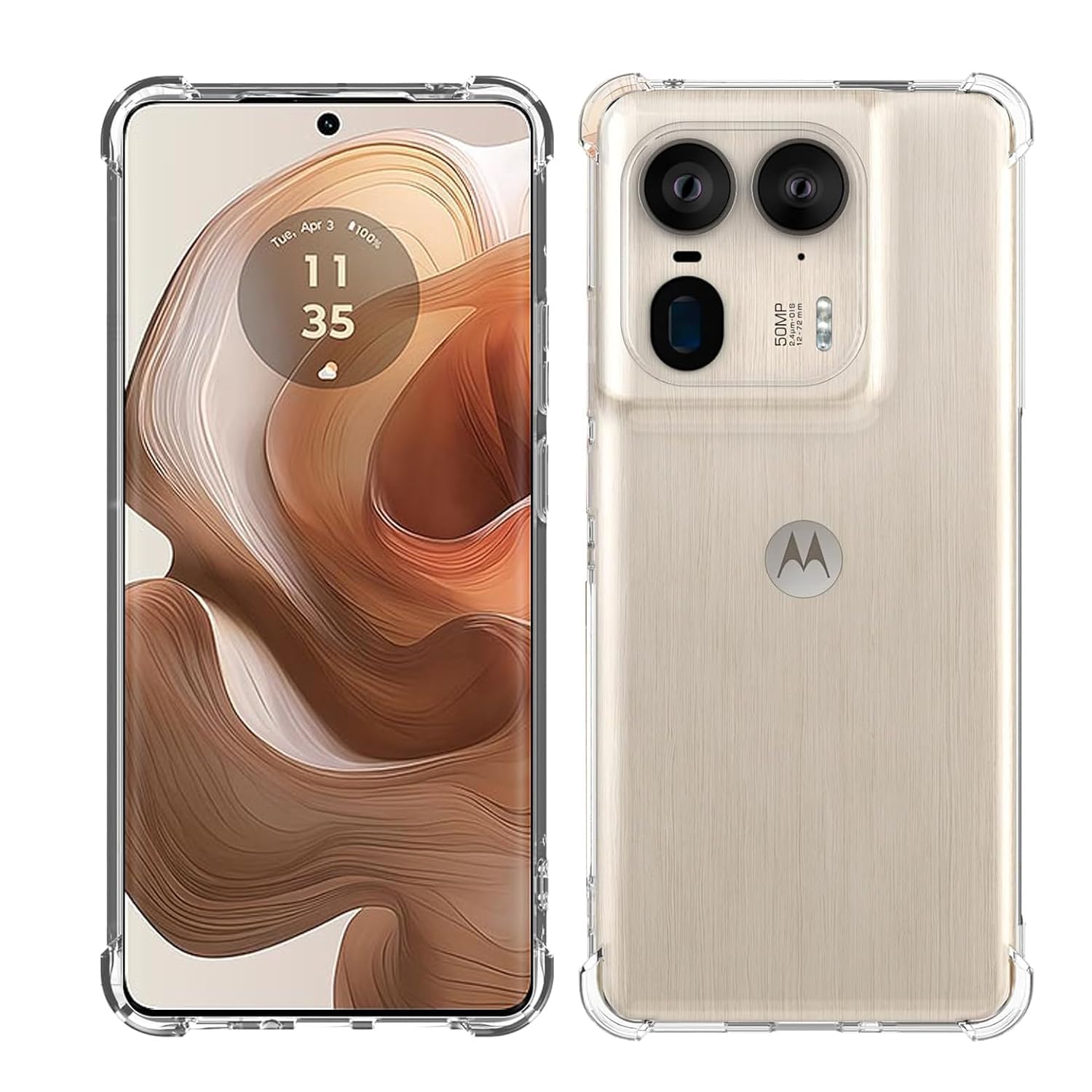 Gorilion Transparent Crystal Clear Back Cover for [ Motorola Moto Edge 50 Ultra 5G ] Back Cover | Shockproof Soft TPU Case - Transparent (B0D8YR2G77) Amazon Price History, Amazon Price Tracker