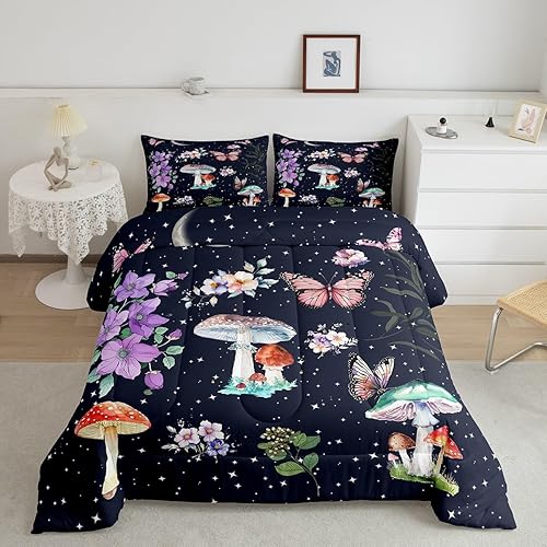 Miniatura 173 de Castle Fairy Juego de edredón con bandera estadounidense, tamaño King, ropa de cama de animales de pastor alemán para niñas y adolescentes, juego