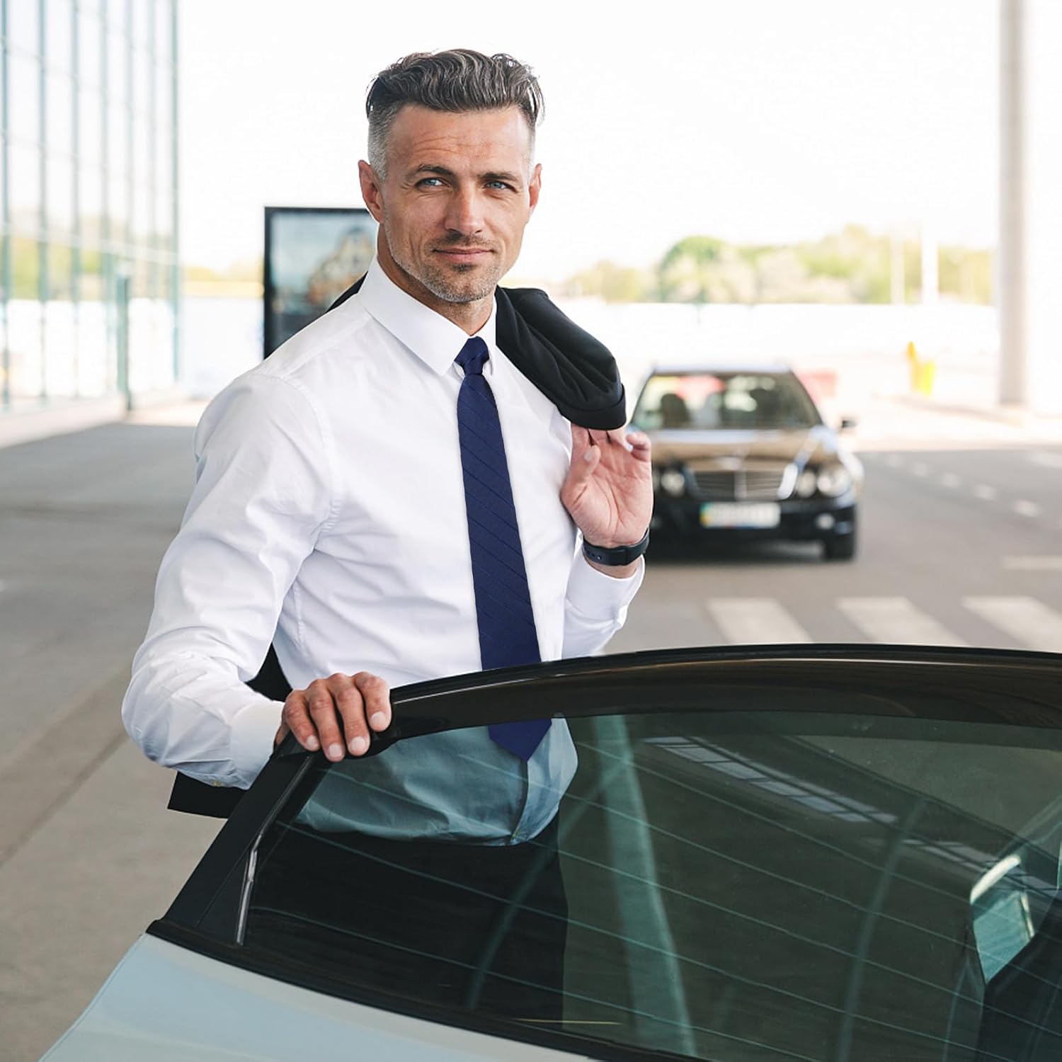 ONESING 6 Pcs Clip on Ties for Men 20 Inch Mens Clip on Tie Plaid Striped Dots Pre Tied Necktie for Office School Party - Image 5