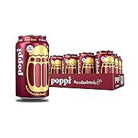 Vista 15 de POPPI Soda prebiótica espumosa, bebidas con vinagre de sidra de manzana, agua con gas y jugo de frutas, Cherry Cola, 12 oz (paquete de 12)