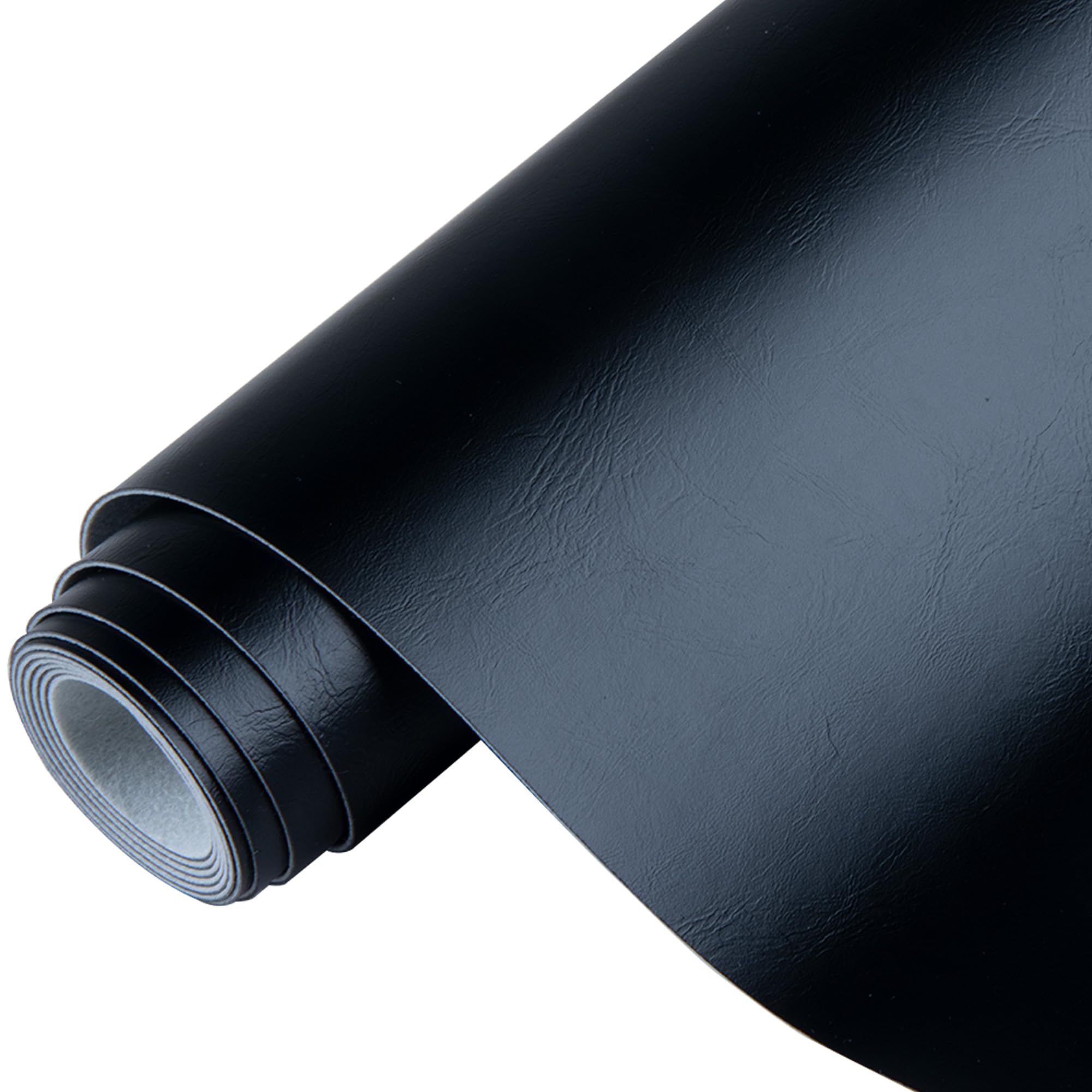 Ramya Smooth Solid Black Faux Leather Sheet Roll 12 "X53 (30cm×135cm),Faux Leather Fabric Very Suitable for Making, Leather Earrings, Bows, DIY Crafts Projects (Black)