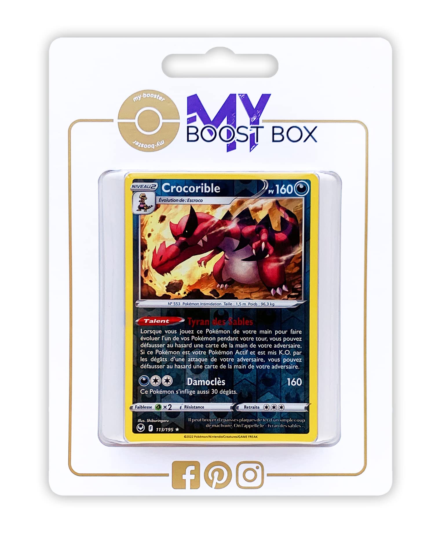 My-Booster Pokémon-Kartenbox Mit 10 Französischen Sammelkarten – Inkl. Seltene Wendbare Holo Wie Crocorible
