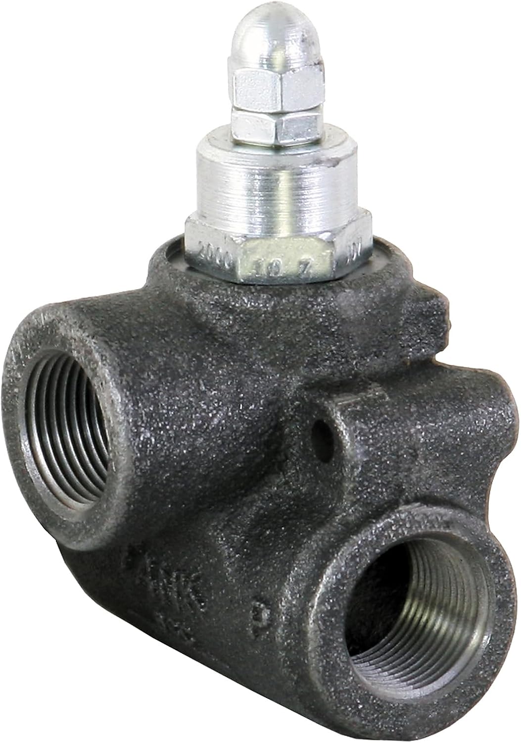 Buyers Products HRV07518, 3/4 Inch NPT In-Line Relief Valve 20 GPM Cast Iron Hydraulic Valve 3000 PSI Max Pressure for Truck Hydraulic Systems and Specific Function Pressure Relief