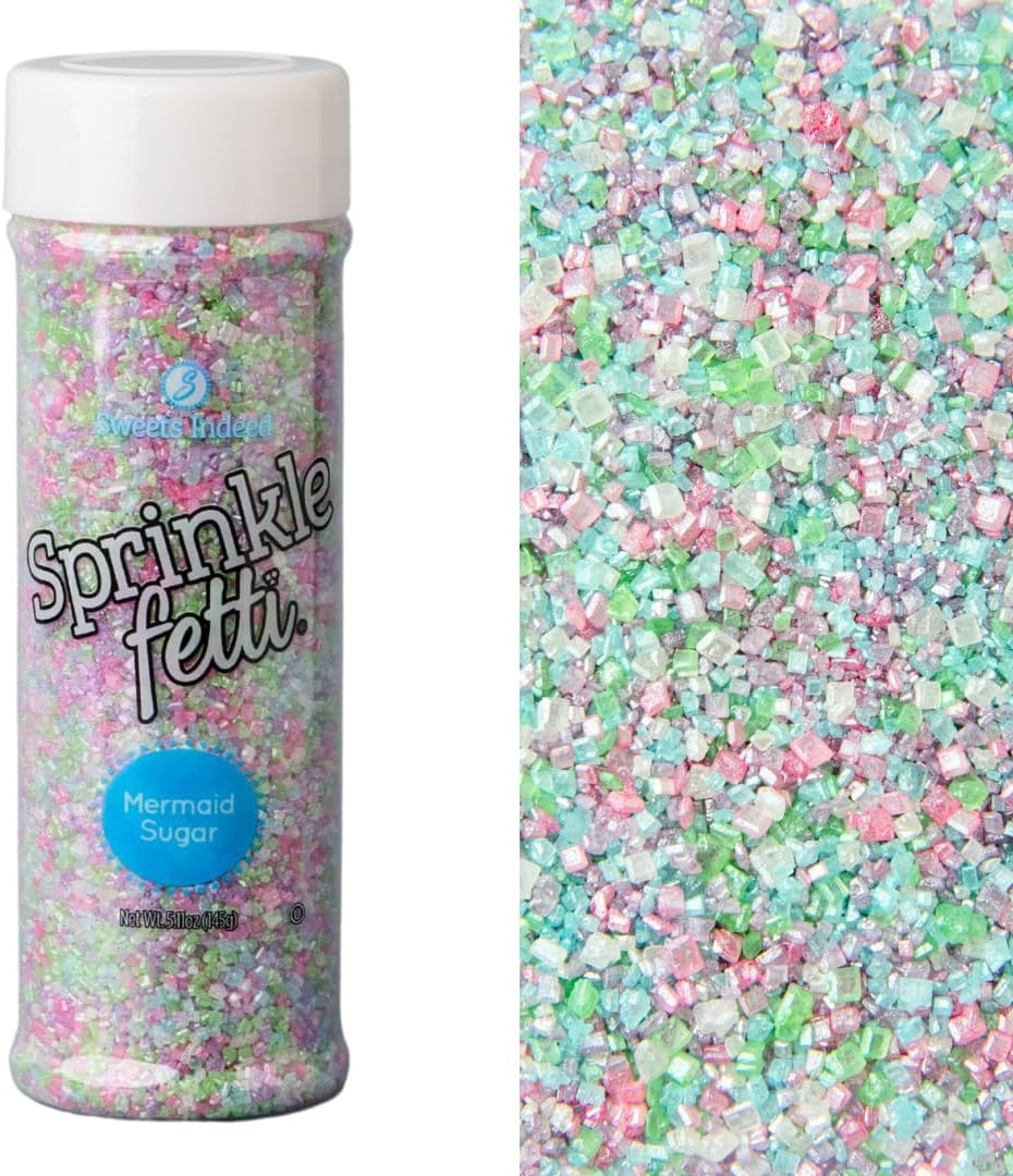 Sweets Indeed Sprinkles, Edible Sprinkle Sugar Mix, Perfect for Cake Decorations, Baking, Ice Cream, Cookies, Cupcake Topper, 5 ounces (Mermaid)