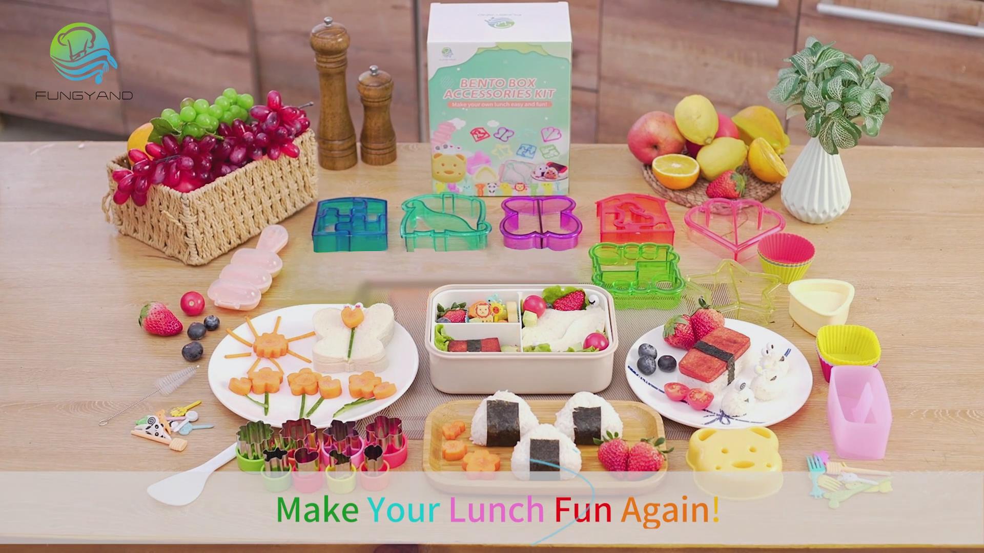 Amazon.com: FUNGYAND Sandwich Cutter Set, 52 in 1 Bento Box