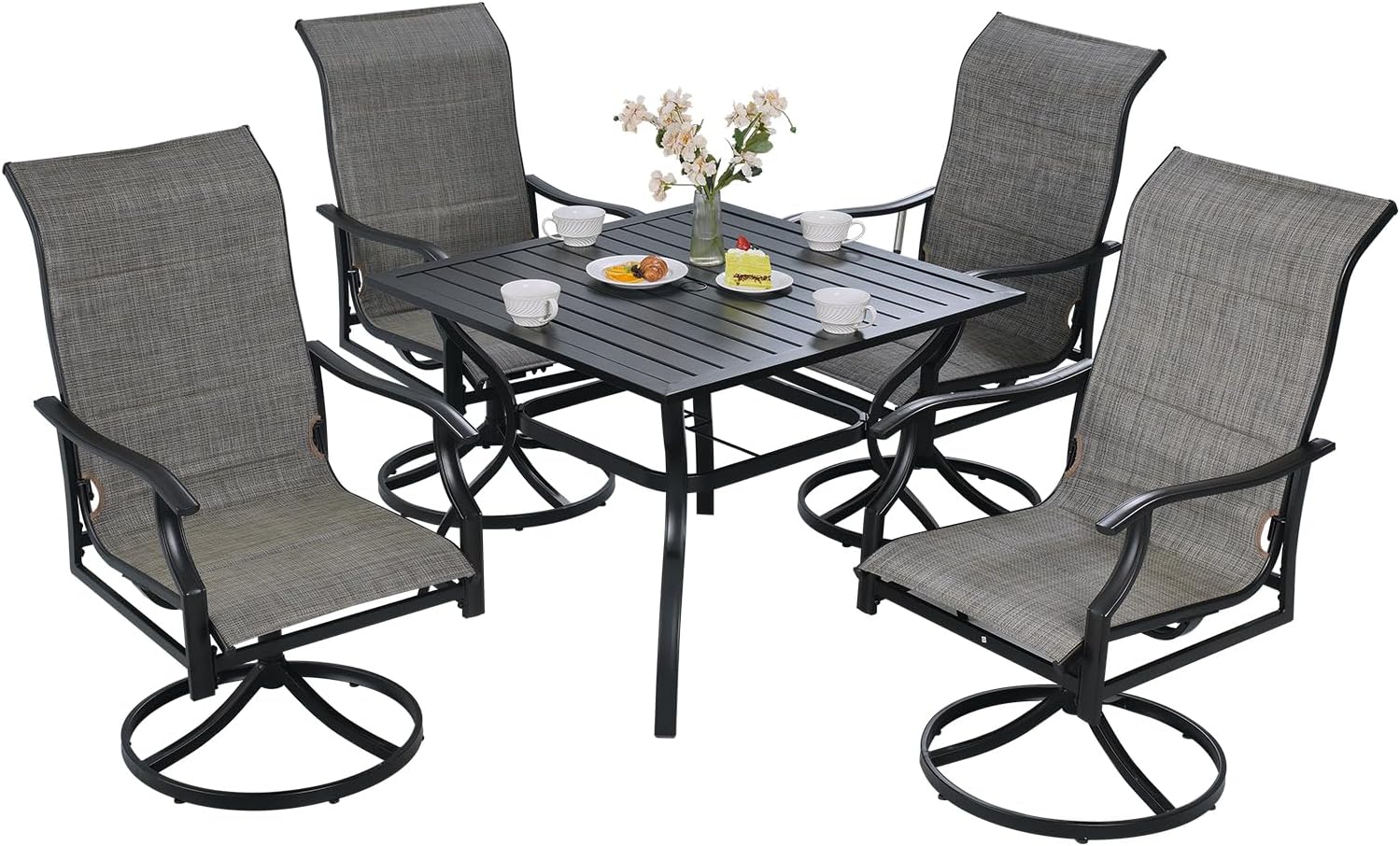 Outsunny Table De Salle à Manger D'extérieur Pour 6 Personnes, Table De