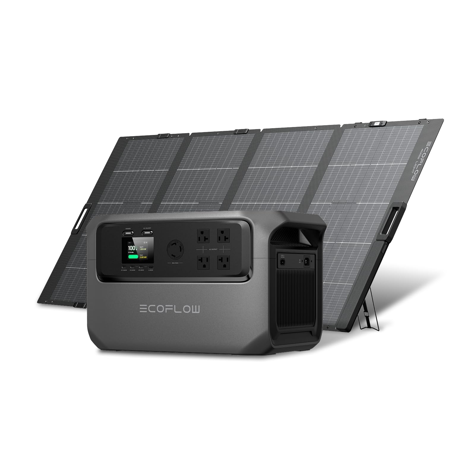 EcoFlow DELTA 3000 Gen 4 ポータブル電源+400W 軽量両面ソーラーパネル 3000W定格出力 大容量 3072Wh | 同容量クラス最小・最軽量 エコフロー リン酸鉄リチウム 10年長寿命 車中泊・アウトドア・防災、Amazonで262,460円・38.9%OFF