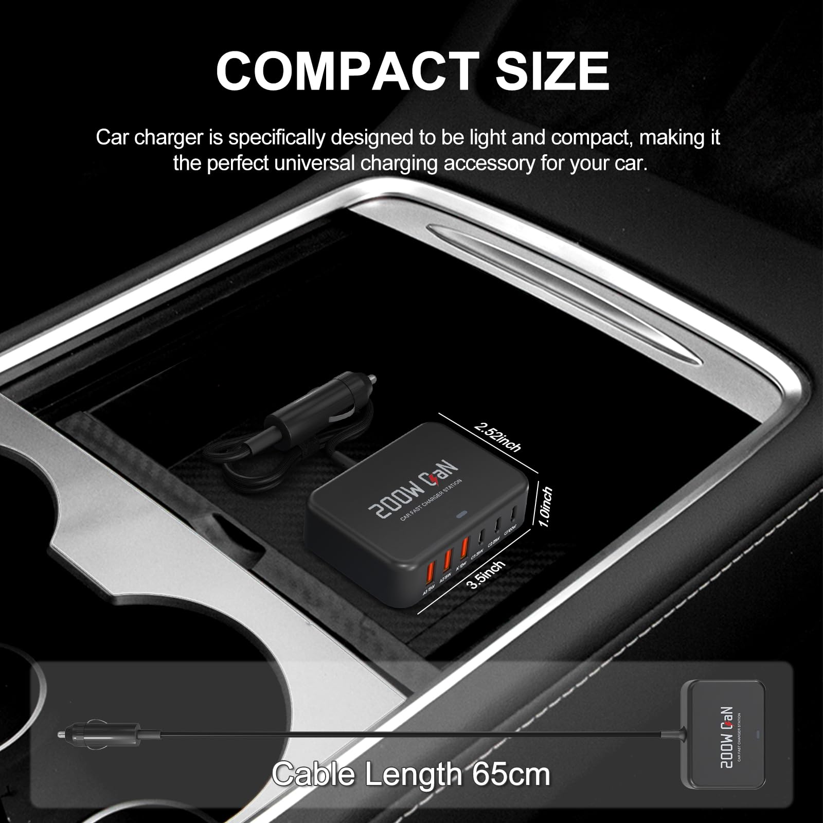 Cargador de coche de 200 W