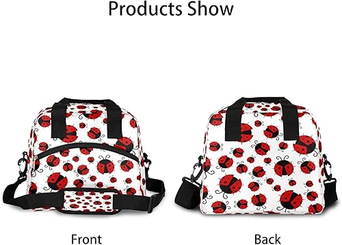 Miniatura 10 de Pardick Lonchera con aislamiento de abeja amarilla para mujeres y niñas con correa para el hombro, reutilizable, grande, para preparación de comidas