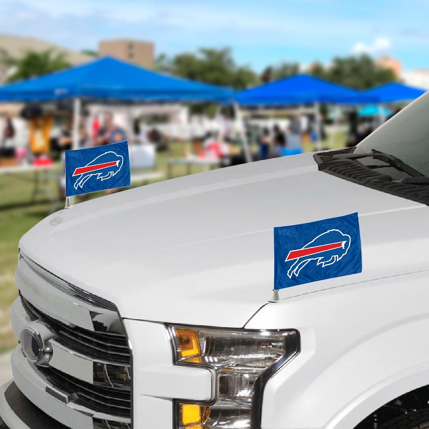 FANMATS NFL Unisex-Adult Ambassador Car Flags - 2 Pack Mini Auto Flags, 4in X 6in