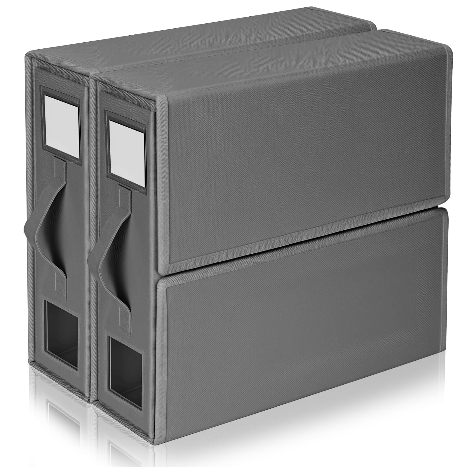 Boic 2 Stück Bettwäsche Organizer, Faltbarer Bettwäsche Aufbewahrung, Unterbett Aufbewahrungsbox, Bettkasten Aufbewahrung Unterbettkommoden Für Bettwäsche, Kleidung, Decken (Grau)