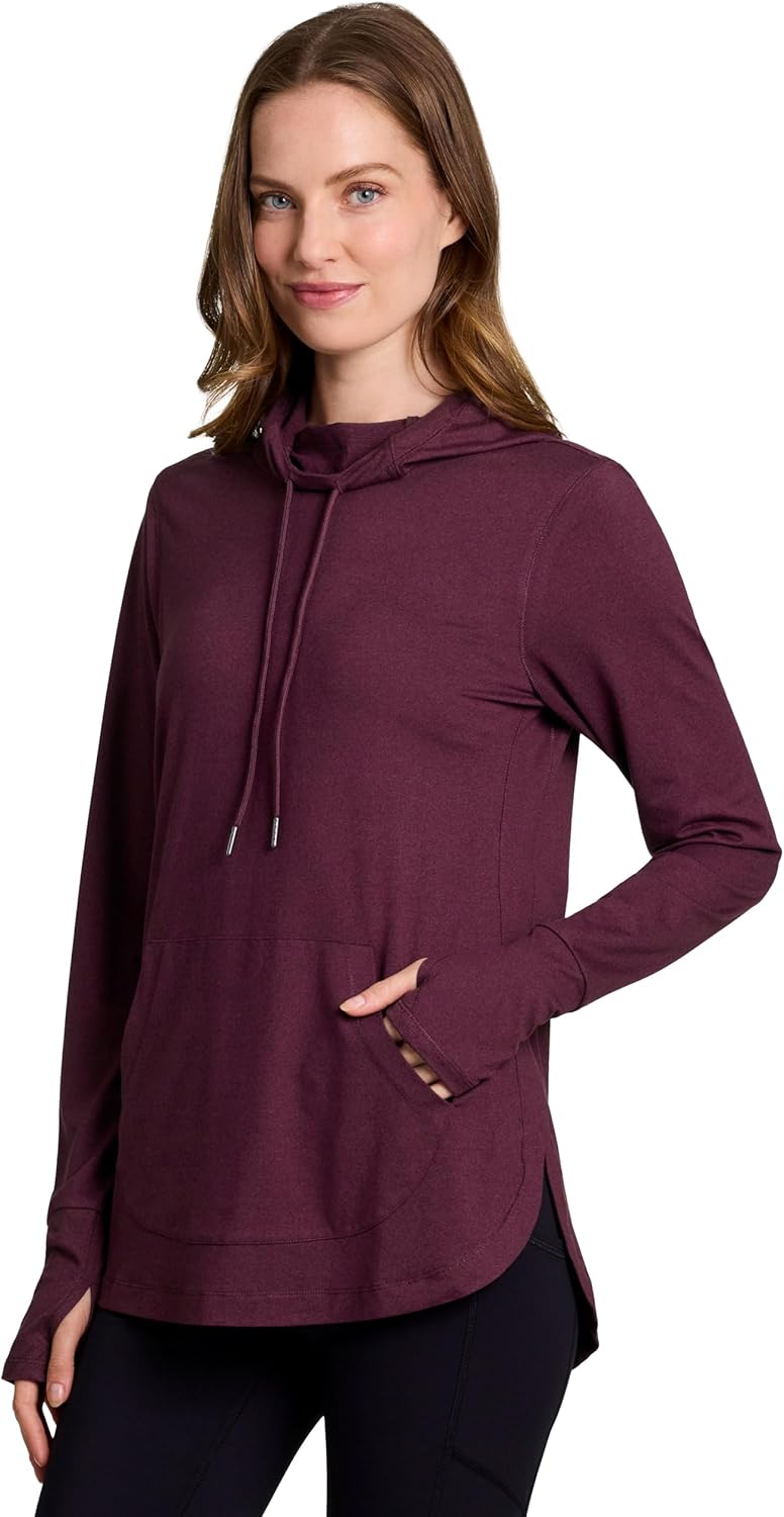 RBX Active Women's Fashion Yoga Long Sleeve Soft Lightweight Hoodie Pullover Top - Image 3