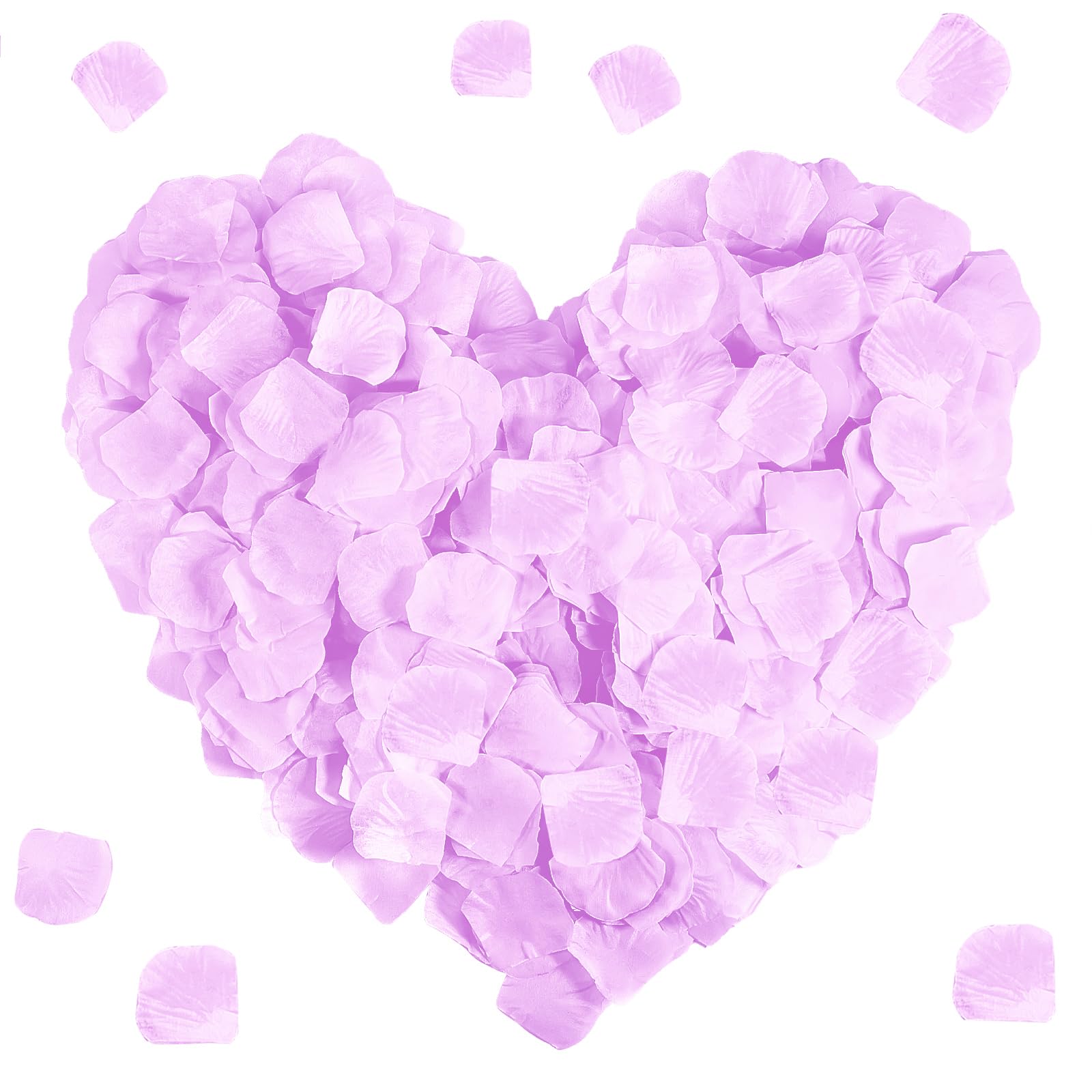 1000 PCS Artificial Light Lavender & Purple Silk Rose Petals Wedding Party Flower Petals Decoration