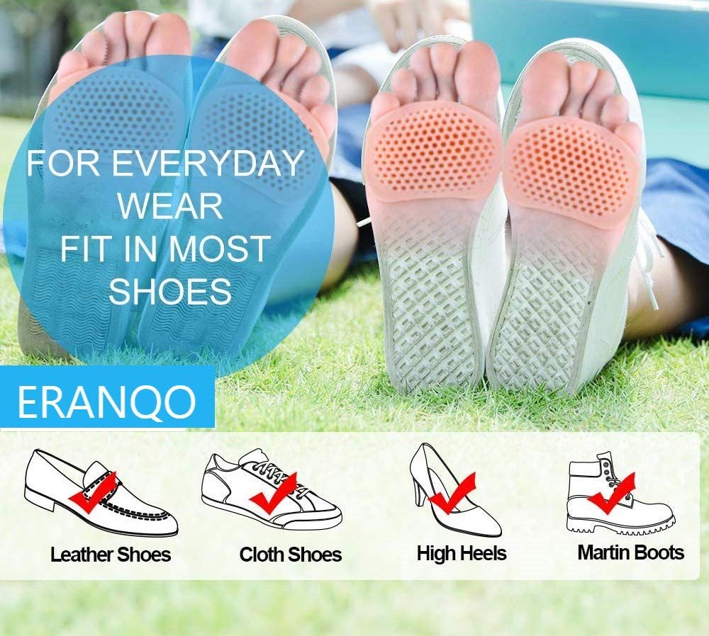 Spefez Insole Silicon Gel Heel Pads, Anti Crack, Full Length, Toe Protecter For Pain Relief Repair, Anti-skidding, Support Slippers (Combo) (SF-Heel-Toe) 3