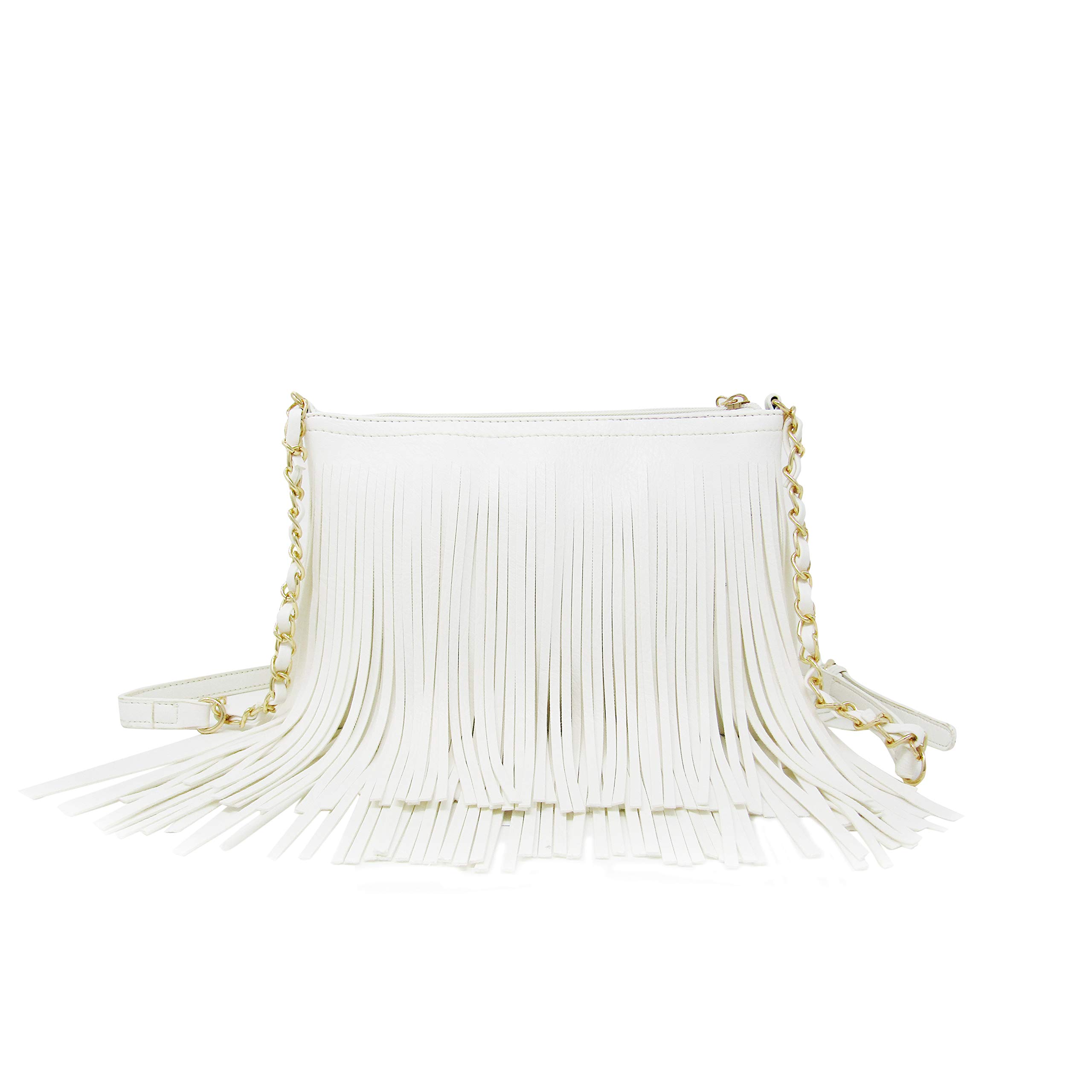 Solene Fringe Crossbody Shoulder Bag with Strap, Tassel Messenger bag, Country Style Western Fringe Purse for Women