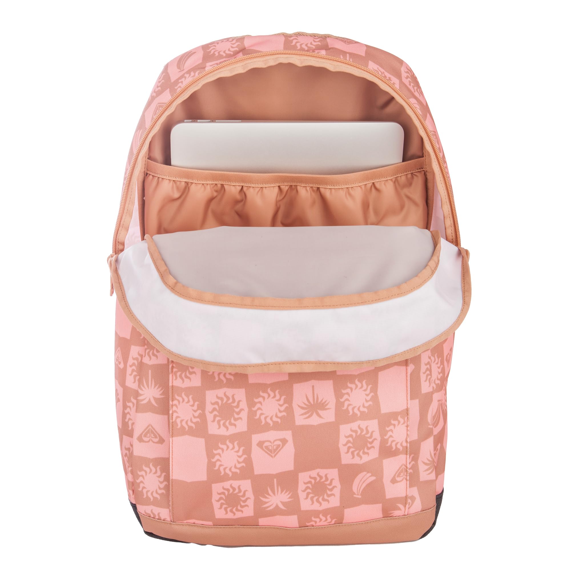 Roxy Mochila Here You Are para mujer, viajes, vacaciones, transporte diario, 23 l, funda para laptop, mochila con correas acolchadas, Hacha Sunsquare Camel, One Size, Mochila Here You Are | Viajes |