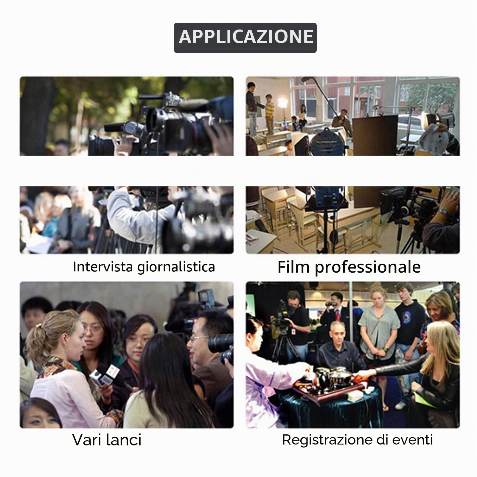 Microfono per Interviste, Microfono per Fucile a Condensatore XLR Cablato da 36 Cm/14,2 Pollici, Microfono per Videocamera per Interviste con Riduzione del Rumore Portatile per Registrazione, Discorso
