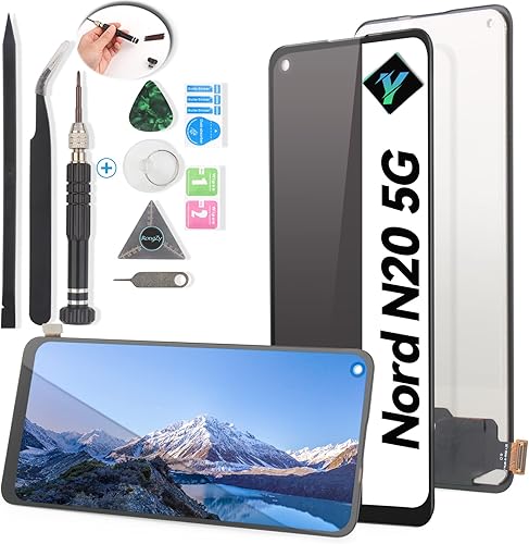 YWLRONG Reemplazo de pantalla para OnePlus Nord N20 5G pantalla LCD táctil digitalizador Asamblea con kit (negro)