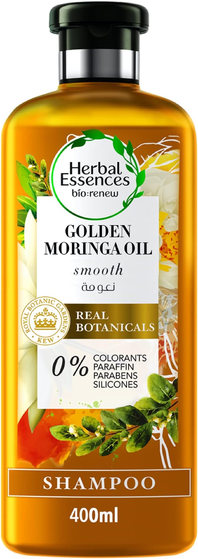 Bio:Renew Natural Shampoo with Golden Moringa Oil for Hair Smoothness, 400ml